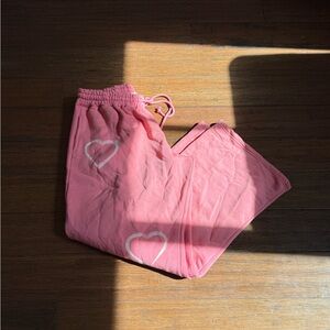 Pink heart sweats